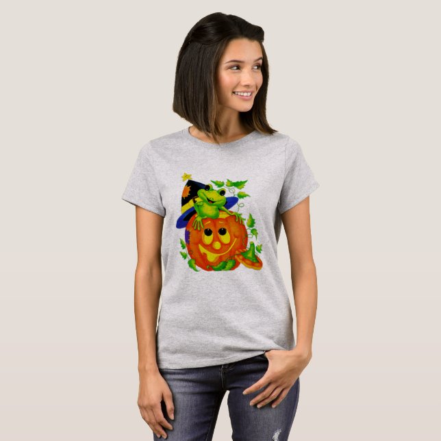 Halloween Witches Frog T-Shirt (Front Full)