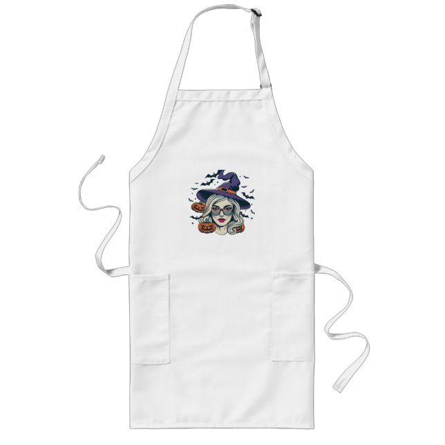 halloween witches funny halloween long apron (Front)