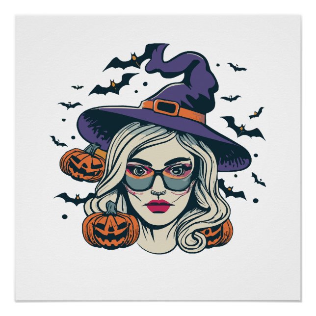 halloween witches funny halloween poster (Front)