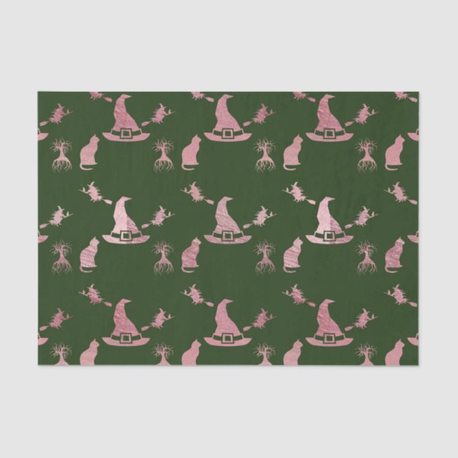 Halloween Witches Hat & Cats Decoupage Tissue Paper (Front)