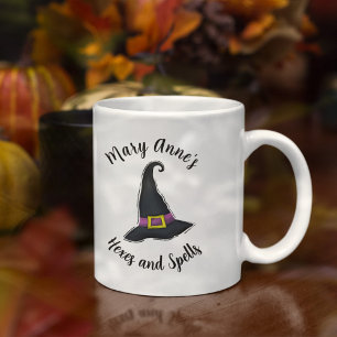 Halloween Witches Hat Cute Whimsical Script Coffee Mug