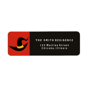 Halloween Witches Hat Return Address Label