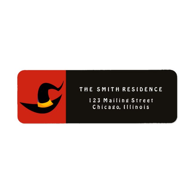 Halloween Witches Hat Return Address Label (Front)