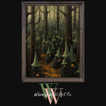 Halloween Witches in the Forest Dark Gothic Art