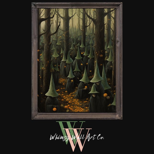 Halloween Witches in the Forest Dark Gothic Art Poster (Creator Uploaded)