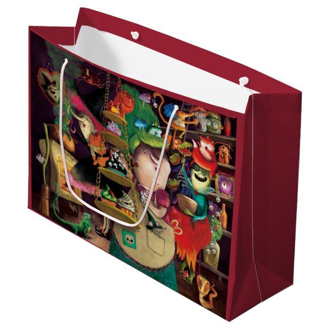 Halloween Witches Kitchen Large Gift Bag (Front Angled)