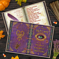 Halloween Witches Magic Spell Book Eyeball Spider