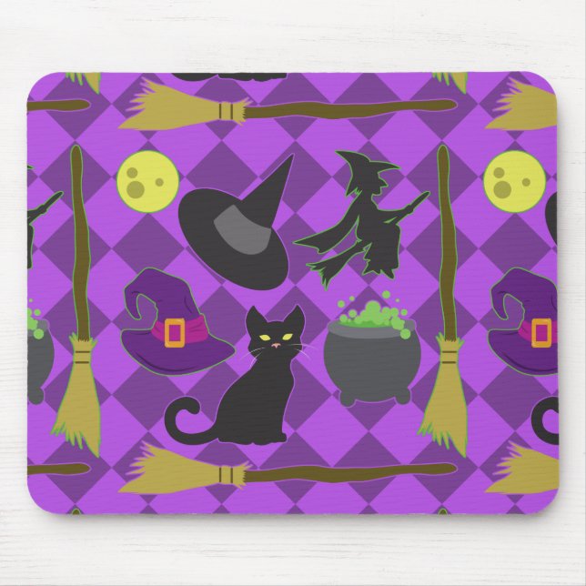 Halloween Witches Mouse Pad (Front)