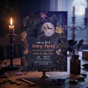 Halloween Witches Party Night Planner Invitation