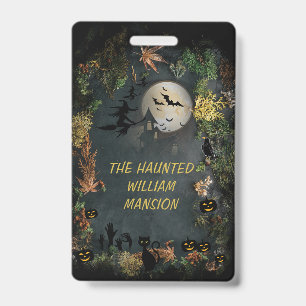 Halloween Witches Party Night  Planner Invitation ID Badge