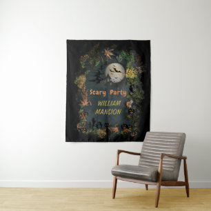 Halloween Witches Party Night Planner Invitation Tapestry