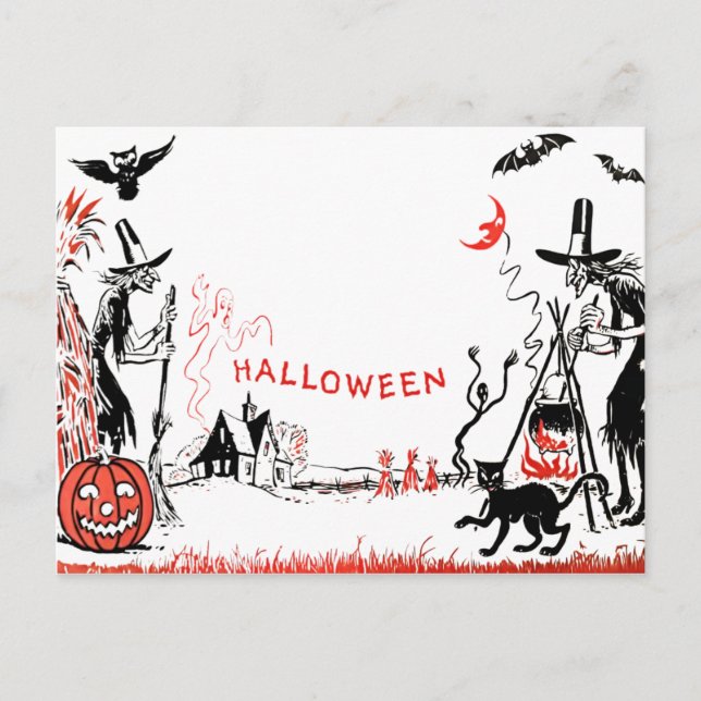 Halloween Witches Postcard (Front)