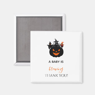Halloween Witches Pumpkin Baby Shower  Magnet