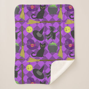 Halloween Witches Sherpa Blanket