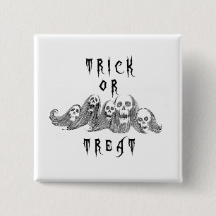 Halloween Witches Trick or Treat 15 Cm Square Badge