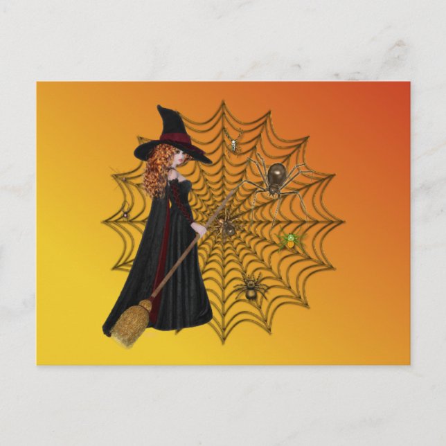 Halloween Witches Wed Postcard (Front)