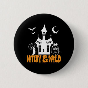 Halloween Witchy And Wild Birthday 6 Cm Round Badge