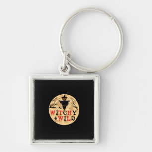 Halloween Witchy And Wild Birthday Key Ring