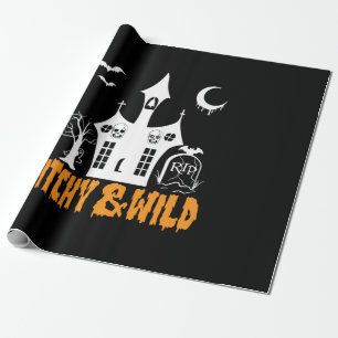 Halloween Witchy And Wild Birthday Wrapping Paper