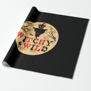Halloween Witchy And Wild Birthday Wrapping Paper