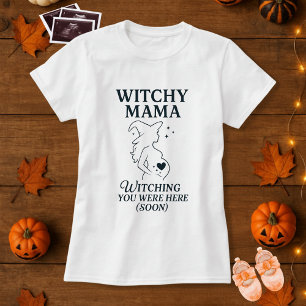 Halloween Witchy Mama Pregnant T-Shirt