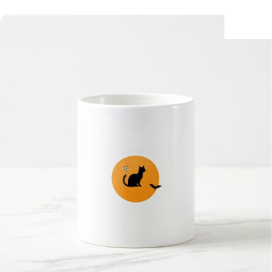 Halloween Witchy Moon Phase Mug - Black & Orange