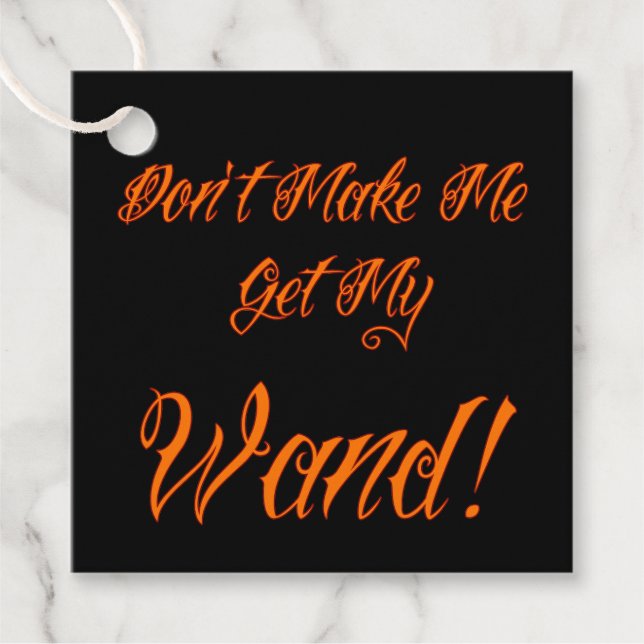 Halloween Witchy Quote  Favour Tags (Front)