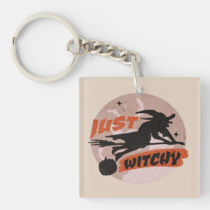 Halloween Witchy Retro Witch Costume Key Ring