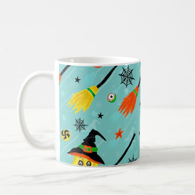 Halloween Witchy Seamless Theme Coffee Mug (Left)