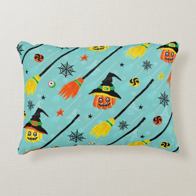 Halloween Witchy Seamless Theme Decorative Cushion (Front)