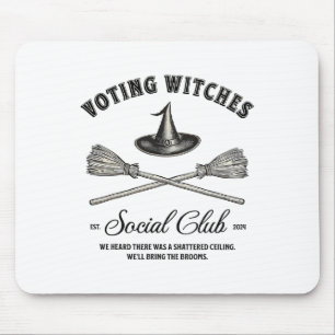 Halloween Witchy Voting Witches For Kamala Feminis Mouse Pad