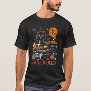 Halloween With My Bernedoodles Pickup Truck Scary  T-Shirt
