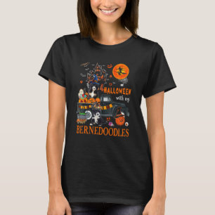 Halloween With My Bernedoodles Pickup Truck Scary  T-Shirt
