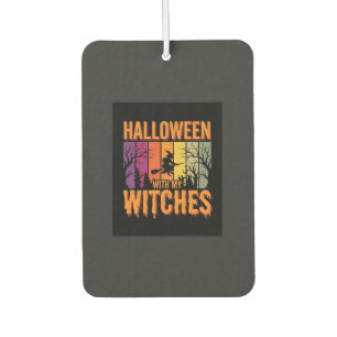 Halloween With My Witches Retro Sunset Car Air Freshener