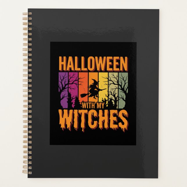 Halloween With My Witches Retro Sunset Planner (Front)