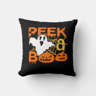 Halloween With Pumpkins Peekaboo Cushion