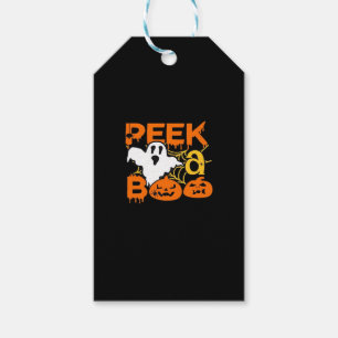 Halloween With Pumpkins Peekaboo Gift Tags