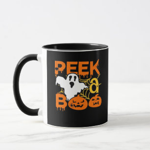 Halloween With Pumpkins Peekaboo Mug