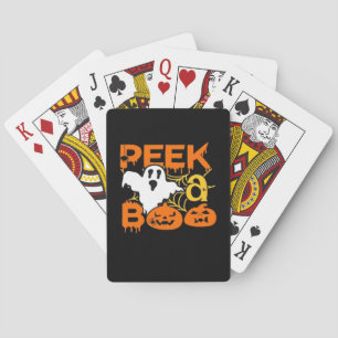 Halloween With Pumpkins Peekaboo Playing Cards