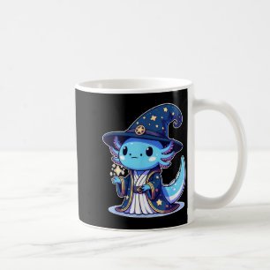 Halloween wizard funny axolotl coffee mug