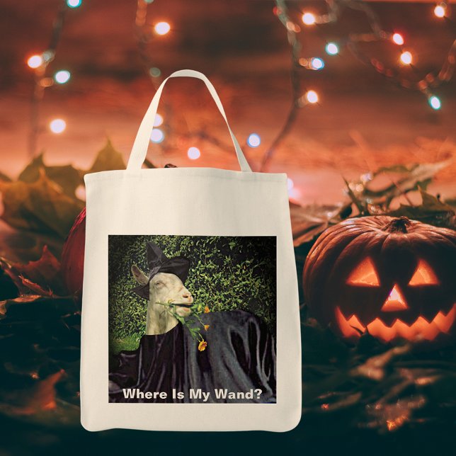 Halloween Wizard Goat Tote Bag (Halloween Wizard Goat Tote Bag)