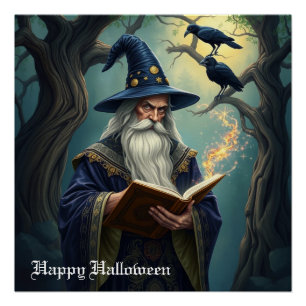 Halloween Wizard Poster