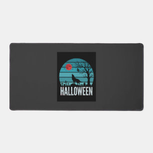 Halloween Wolf Graveyard Moon Vector Desk Mat