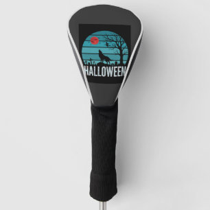 Halloween Wolf Graveyard Moon Vector Golf Head Cover
