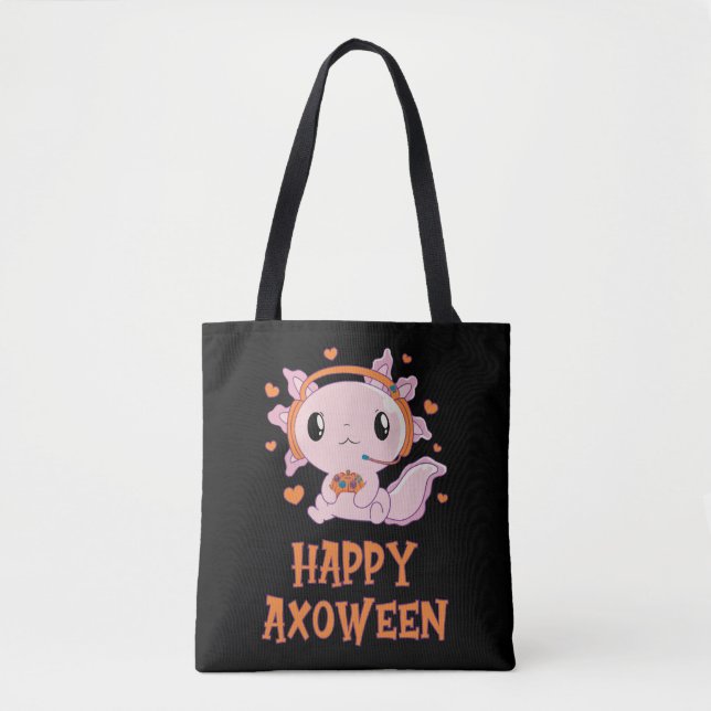 Halloween Women Girls Gaming Gaming Axolotl Kids Tote Bag (Front)