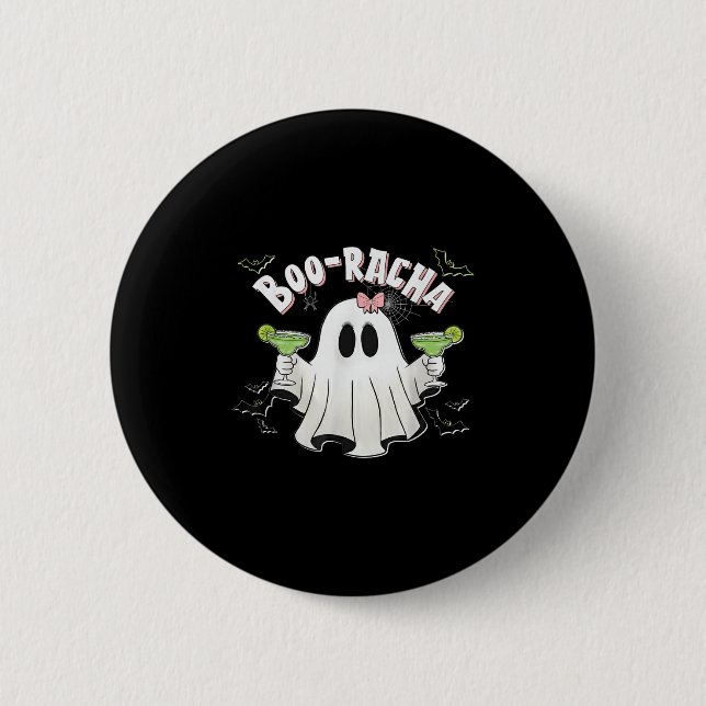 Halloween Women's Ghost Boo Racha Funny Margarita  6 Cm Round Badge (Front)