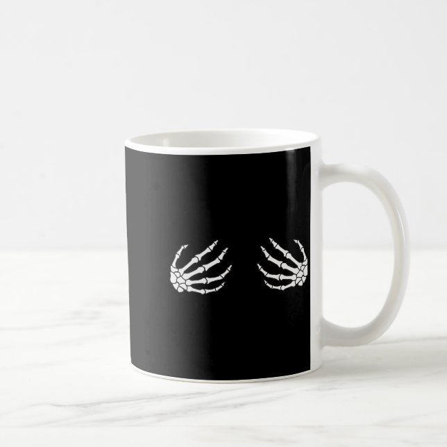 Halloween Women's Skeleton Hand  Coffee Mug (Right)