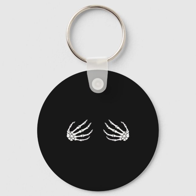 Halloween Women's Skeleton Hand  Key Ring (Front)