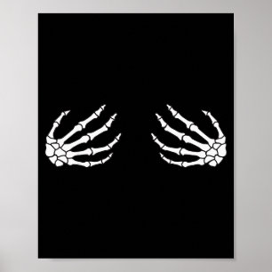 Halloween Women's Skeleton Hand  Poster