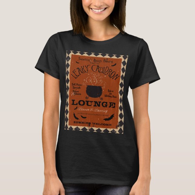 Halloween Women's Tee Leaky Cauldron Lounge (Front)